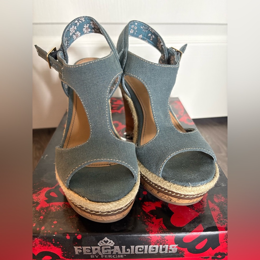 Fergie denim wedges